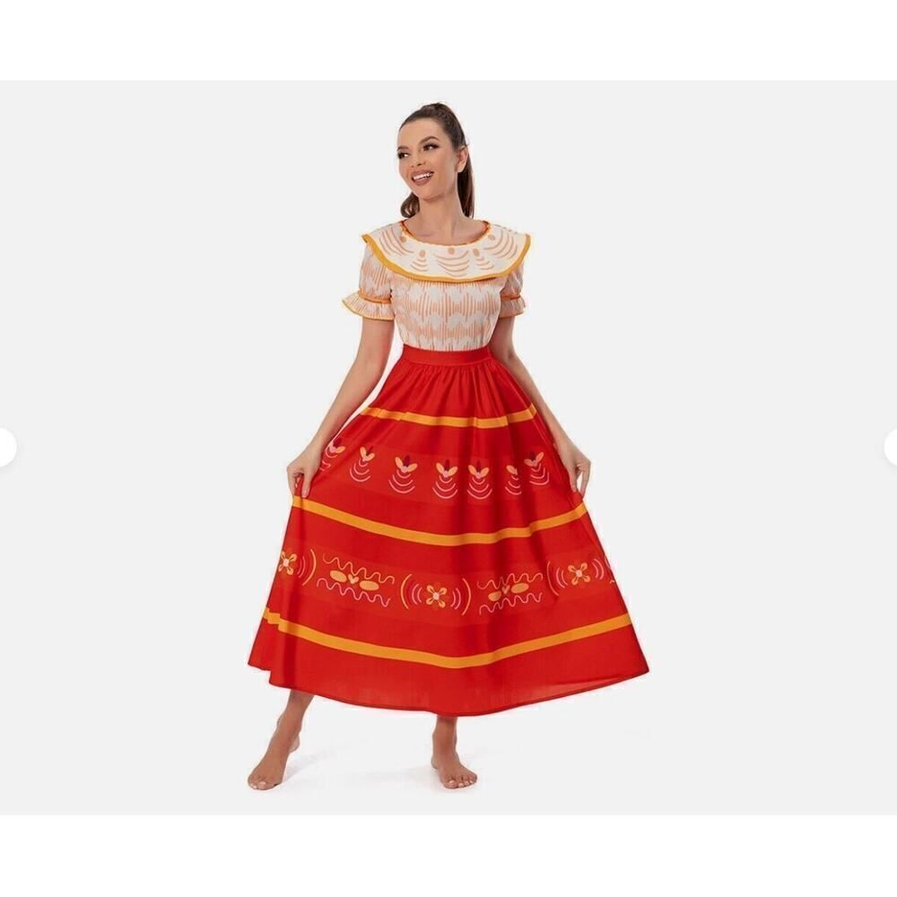 Encanto Dolores Madrigal Cosplay Costume Dress Halloween XXL 2XL